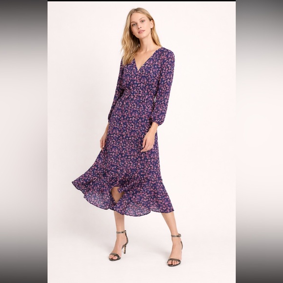 J. Crew Dresses & Skirts - NWOT J. Crew Tie-waist midi dress in dotted floral pattern Size 0 A-Line